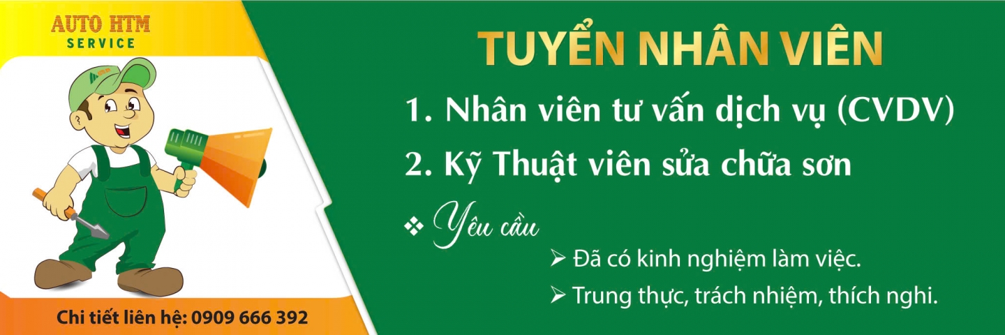 THÔNG BÁO TUYỂN NHÂN VIÊN DỊCH VỤ Ô TÔ CON
