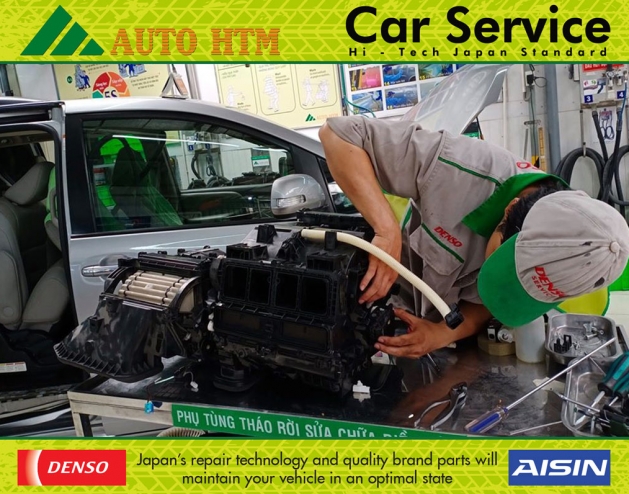 SỬA CHỮA ĐIỀU HÒA Ô TÔ TOYOTA SIENNA DENSO SERVICE 1